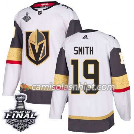 Camisola Vegas Golden Knights Reilly Smith 19 2018 Stanley Cup Final Patch Adidas Branco Authentic - Homem